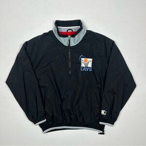 Vintage 90s Starter Cleveland Cavaliers Half Zip Windbreaker